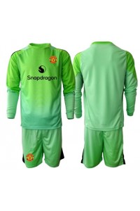 Fotbalové Dres Manchester United Brankářské Dětské Třetí Oblečení 2025-26 Dlouhý Rukáv (+ trenýrky)